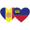 Andorra Liechtenstein Flag Heart