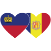 Lichtenstein Andorra Flag Heart