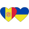 Andorra Ukraine Flag Heart