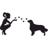 Golden Retriever mit Frau