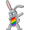 Gay Pride Dab Dance Bunny