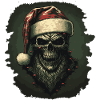 Zombie with Santa hat