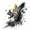 Art animalier avec effet aquarelle