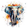 Aquarell Elephant Kunstdruck