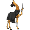 Giraffe Zauberer Zauberstab