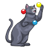 Jongleur de chat jongleur