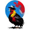 Rooster with hat