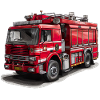 Mit dem Feuerwehrauto Brände bekämpfen