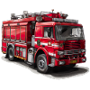 Mit Feuerwehrautos Brände bekämpfen