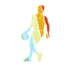 Joueur de basket-ball Rétro