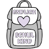 endlich Schulkind lila