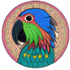 beautiful bright parrot |