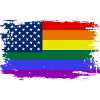 Rainbow Pride USA Flag