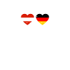 Austria Germany Heartbeat Flag