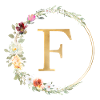 Customizable Monogram F Floral