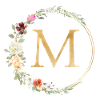 Customizable Monogram M Floral