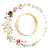 Customisable Monogram O Floral
