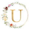 Customizable Monogram U Floral