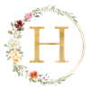 Personalisierbar Monogramm H Floral