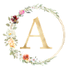 Customizable Monogram A Floral