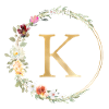 Personalisierbar Monogramm K Floral