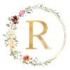 Customizable Monogram R Floral