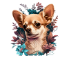 Chihuahua | Cute Dog | Beautiful flowers |