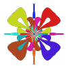 abstrakte bunte blume