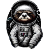 Sloth Astronaut - Space Animal Design