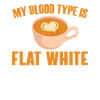Lustiges Flaches Weißes Kaffeeliebhaber-design