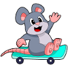 Mouse Skater Skateboard