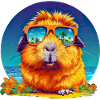 Meerschweinchen mit Sonnenbrille