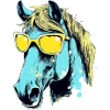 Toto, das bebrillte Pferd