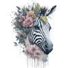 Florales Zebra