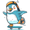Glide with this penguin