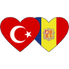 Turkey Andorra Flag Heart