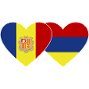 Andorre Arménie Flag Coeur