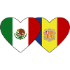 Mexico Andorra Flag Heart