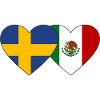 Sweden Mexico Flag Heart