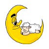 sleeping sheep on the moon