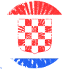 Emblema de la bandera nacional croata Croacia Hrvatska hrv