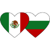 Mexico Bulgaria flag heart