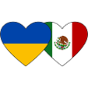 Ukraine Mexico Flag Heart