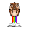 Hamster shoots rainbows