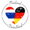 Thailand and Germany Heart Logo
