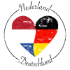 Nederland and Germany Heart Logo