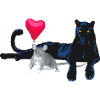 Chat et souris amoureux
