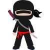 Combattant ninja avec épée