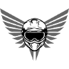 Motocross motorcycle helmet with wings