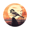 Chickadee bird